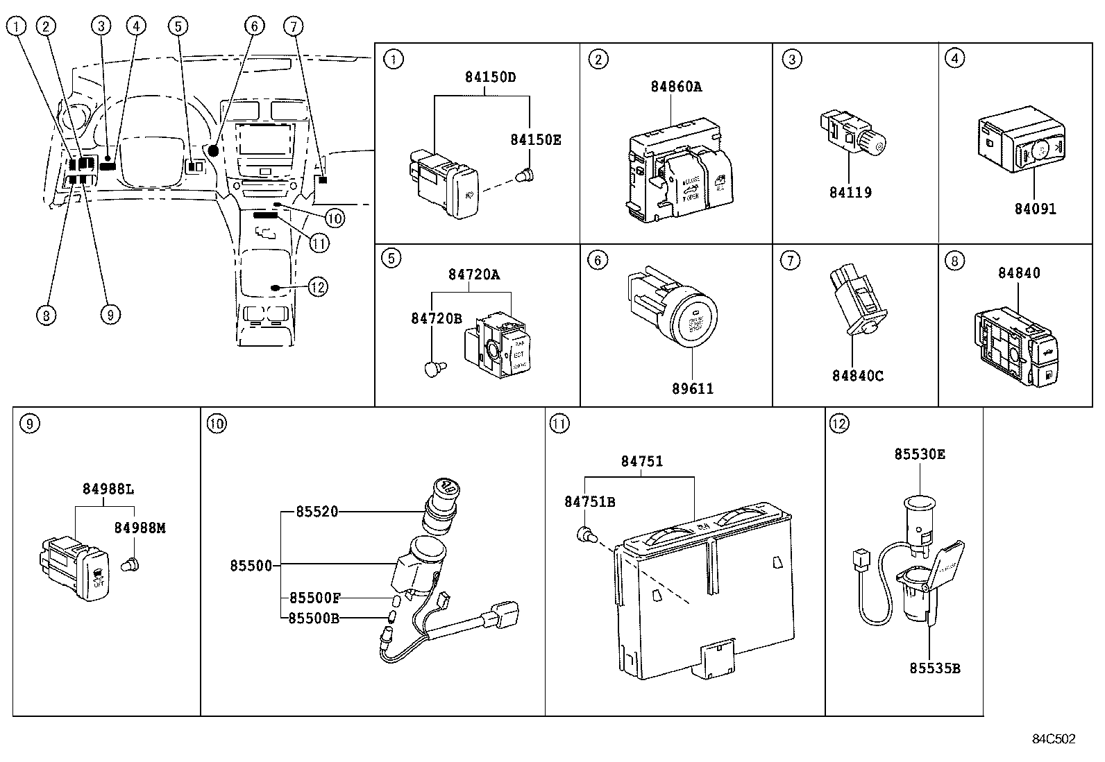  IS250C 300C |  SWITCH RELAY COMPUTER