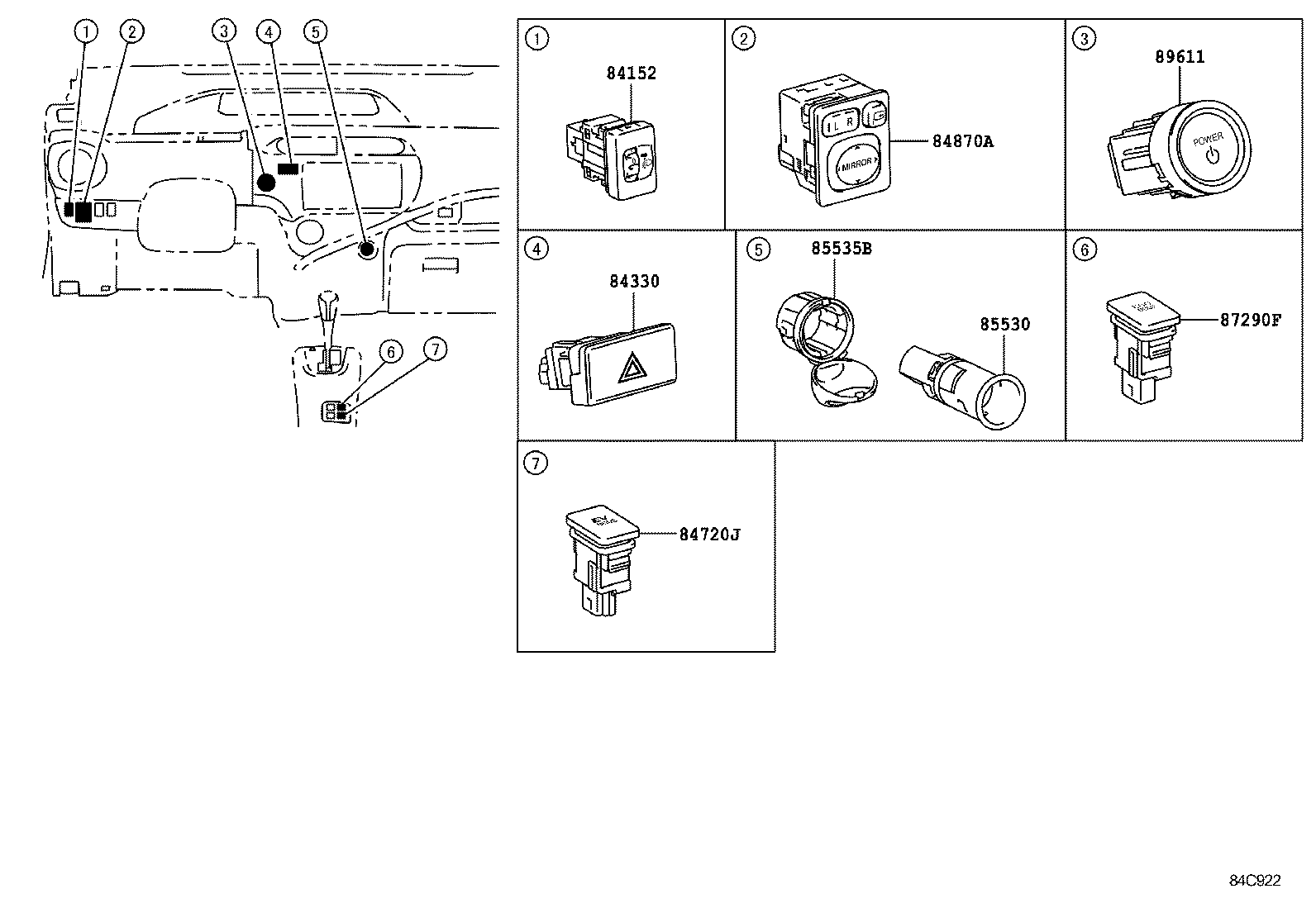  PRIUS C |  SWITCH RELAY COMPUTER