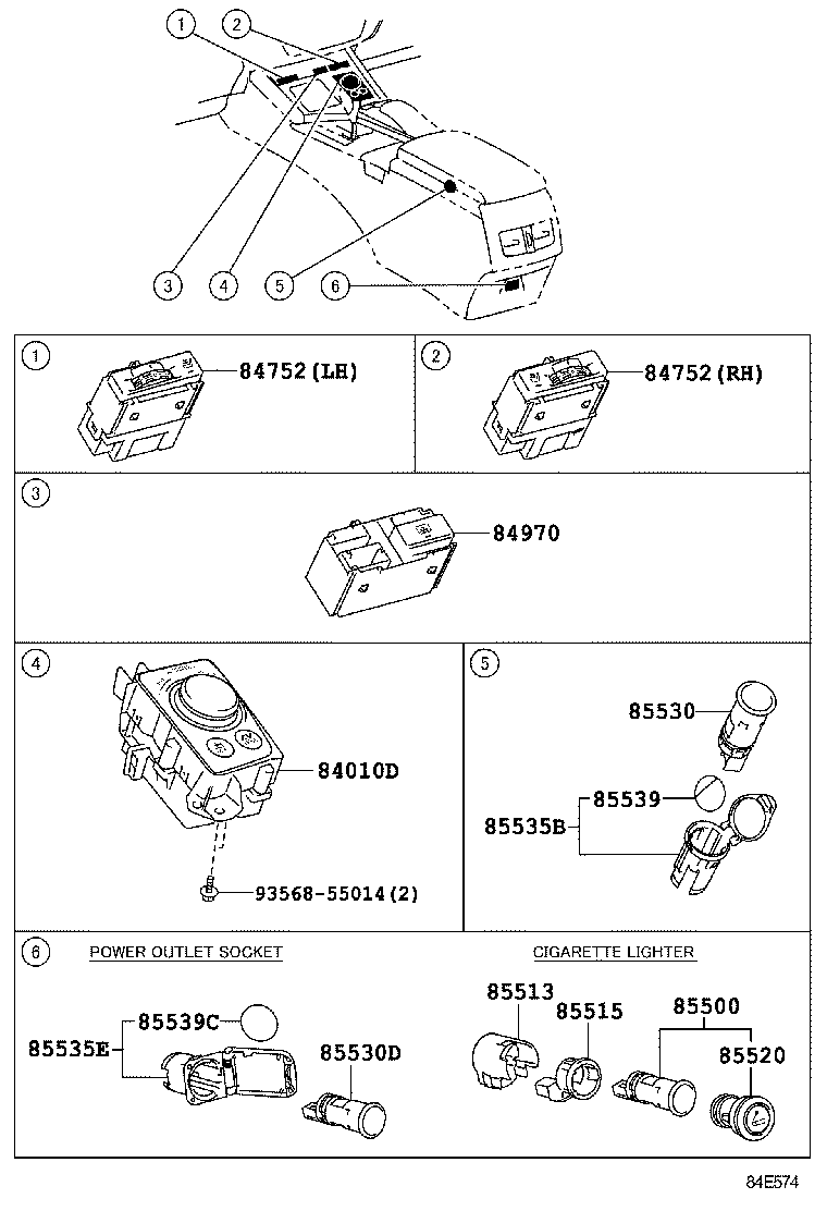  ES250 350 300H |  SWITCH RELAY COMPUTER