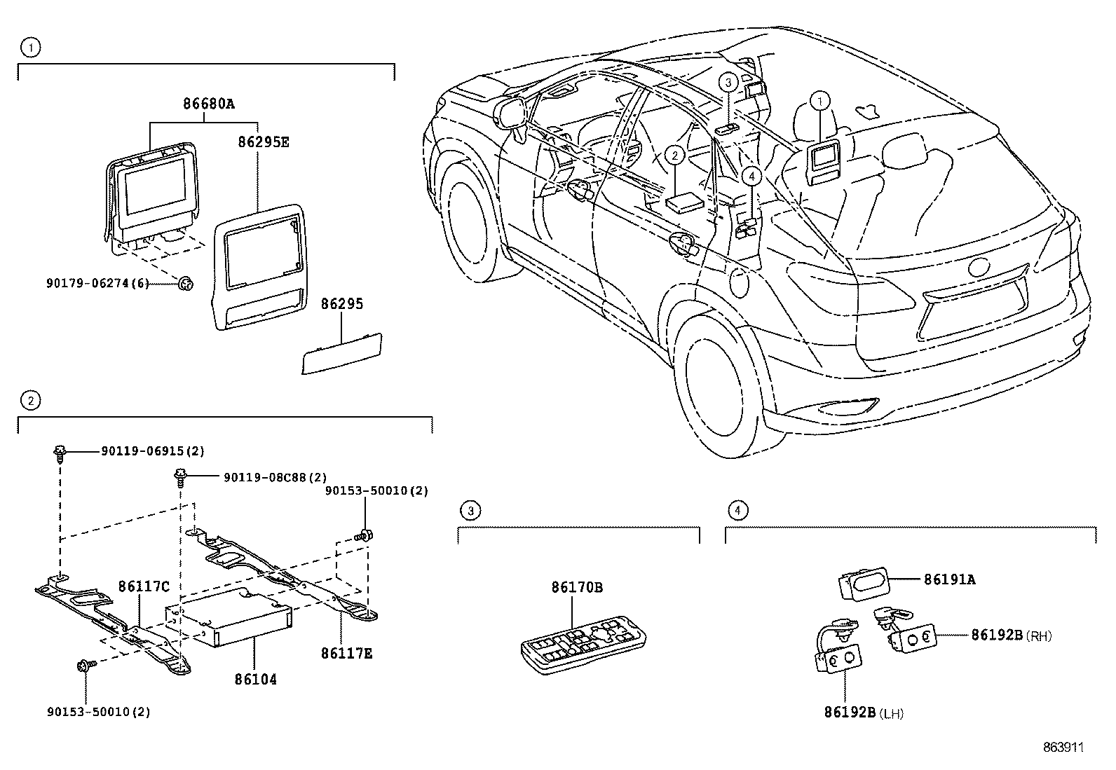  RX270 350 450H |  REAR MONITOR DISPLAY CAMERA