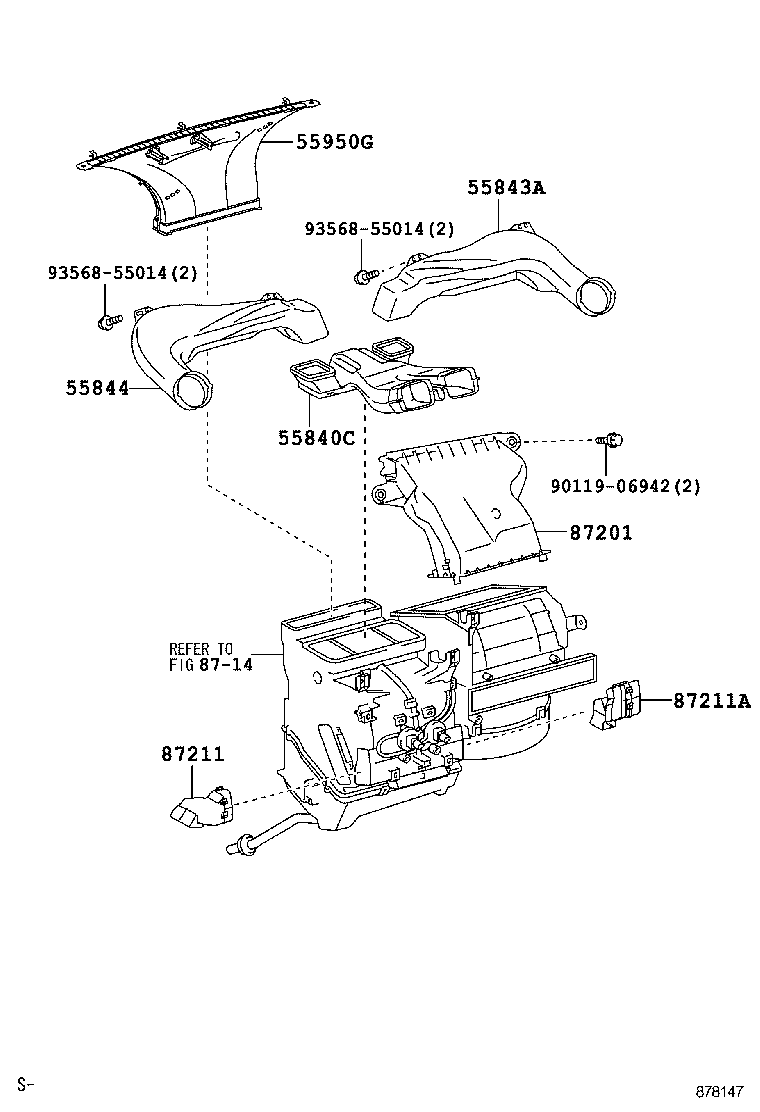  VIOS |  HEATING AIR CONDITIONING CONTROL AIR DUCT
