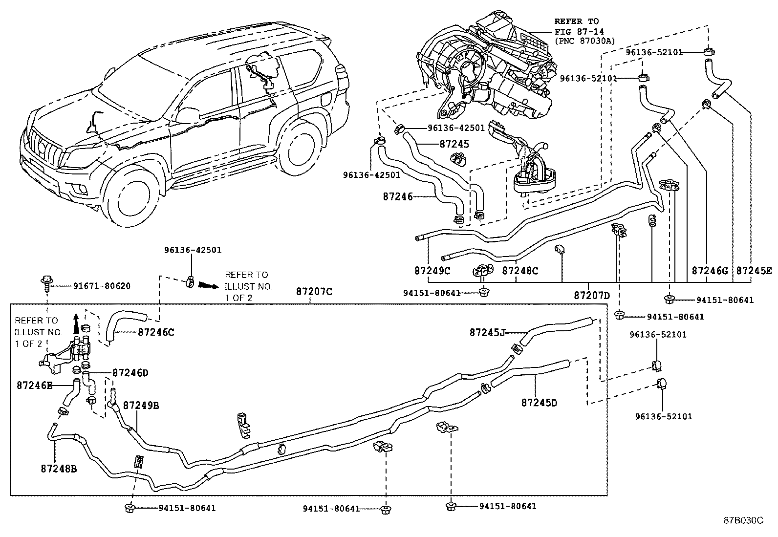  LAND CRUISER PRADO |  HEATING AIR CONDITIONING WATER PIPING