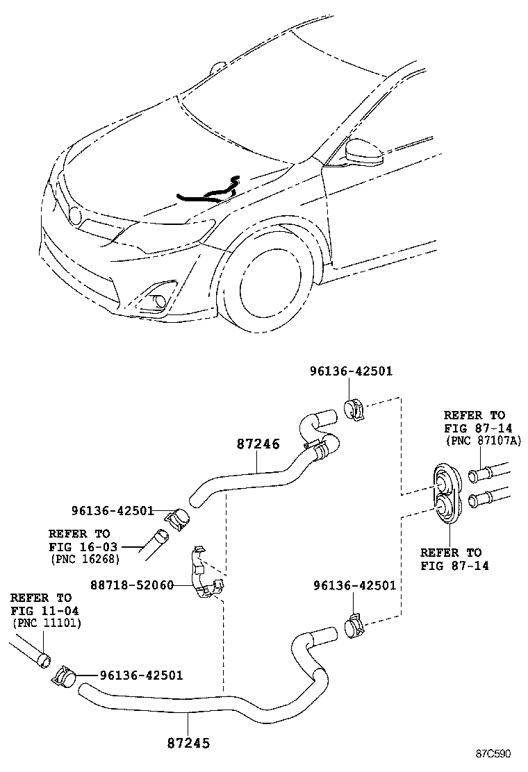  CAMRY HYBRID ASIA |  HEATING AIR CONDITIONING WATER PIPING