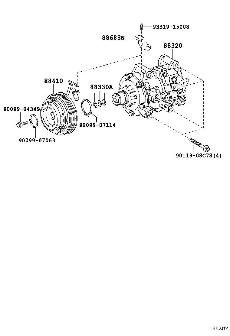  ES250 350 300H |  HEATING AIR CONDITIONING COMPRESSOR