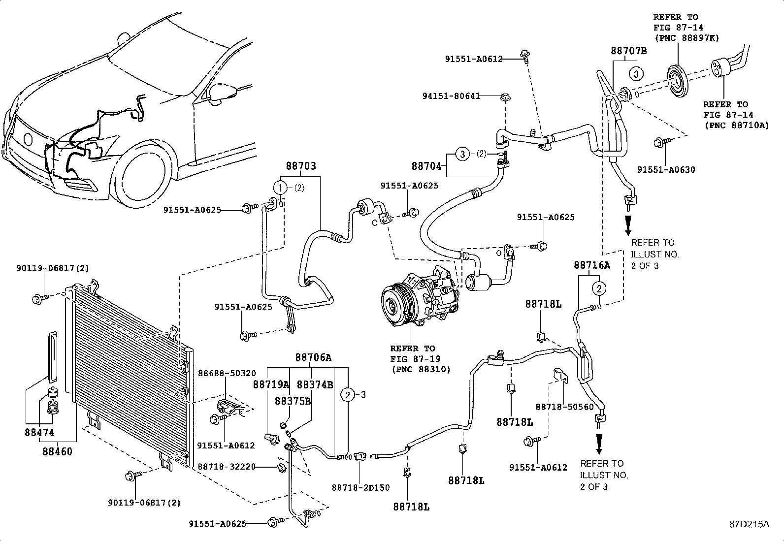  LS460 460L |  HEATING AIR CONDITIONING COOLER PIPING