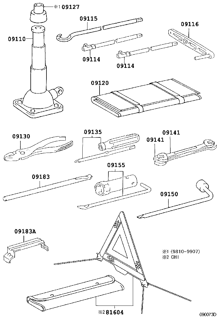  LAND CRUISER 100 |  STANDARD TOOL