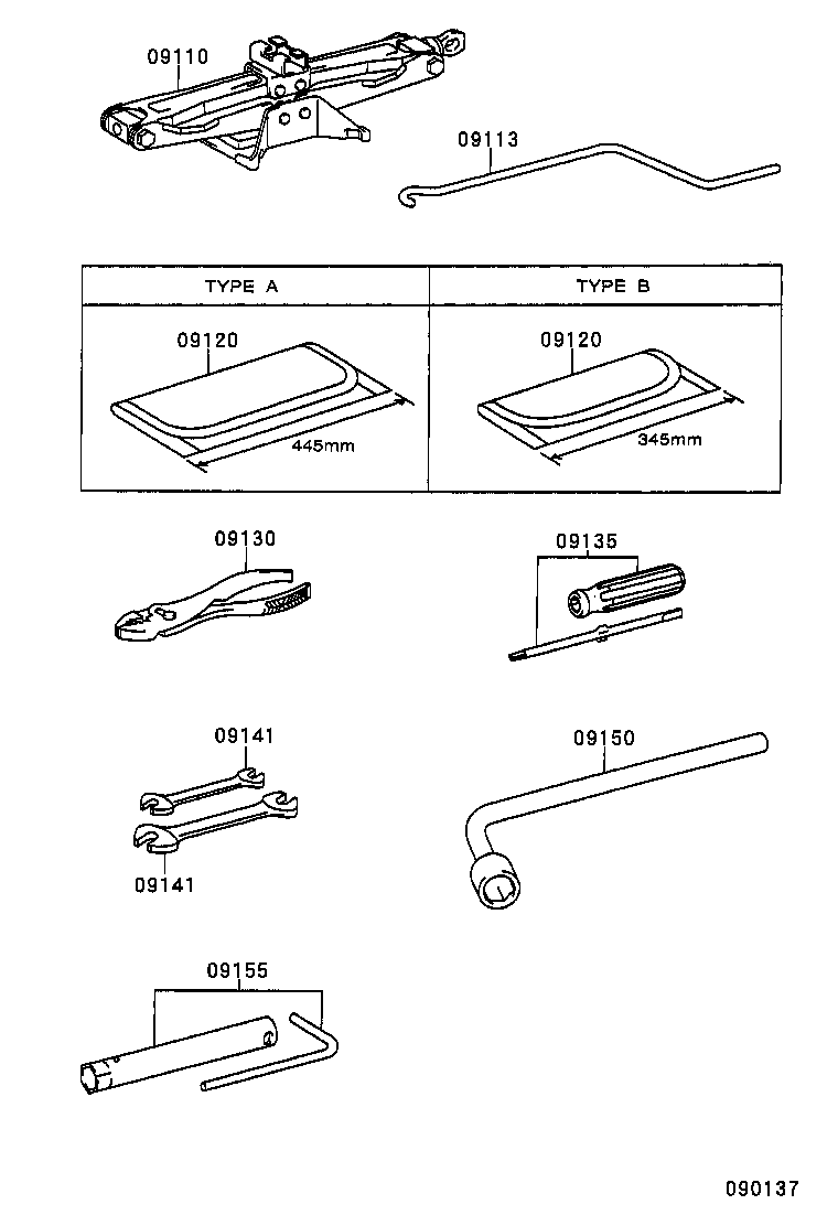  COROLLA |  STANDARD TOOL