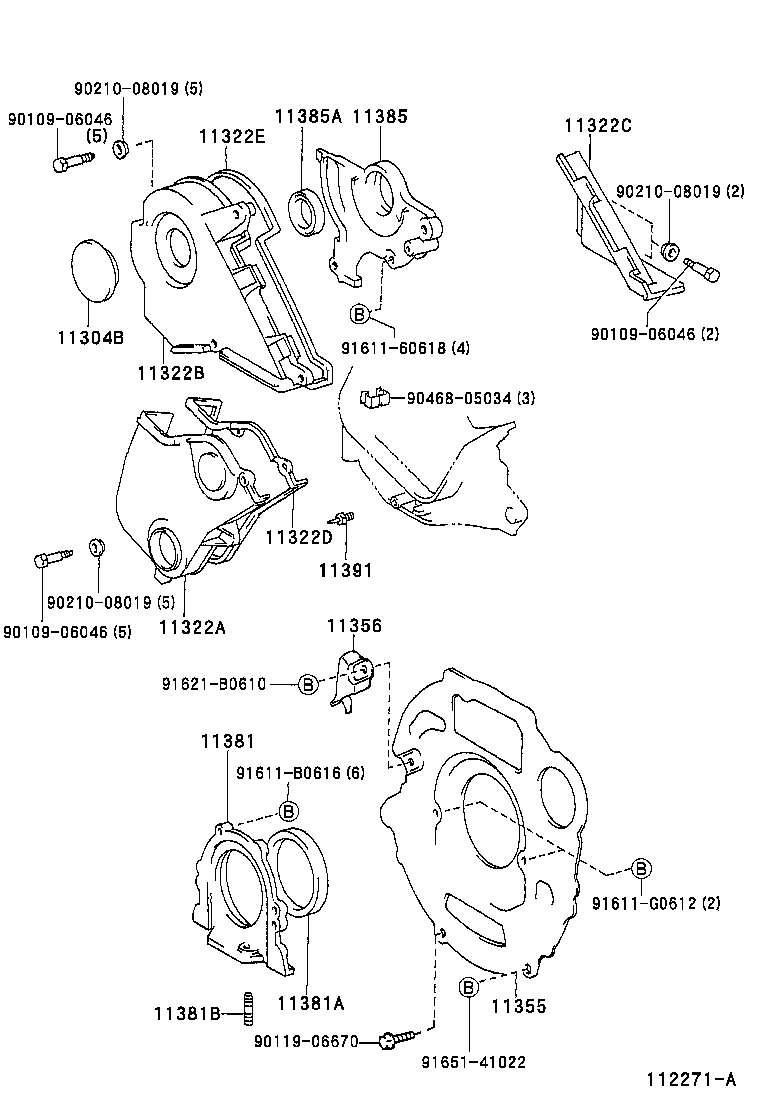  COROLLA |  TIMING GEAR COVER REAR END PLATE