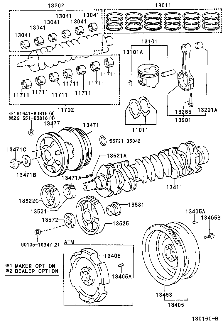  LAND CRUISER 100 |  CRANKSHAFT PISTON