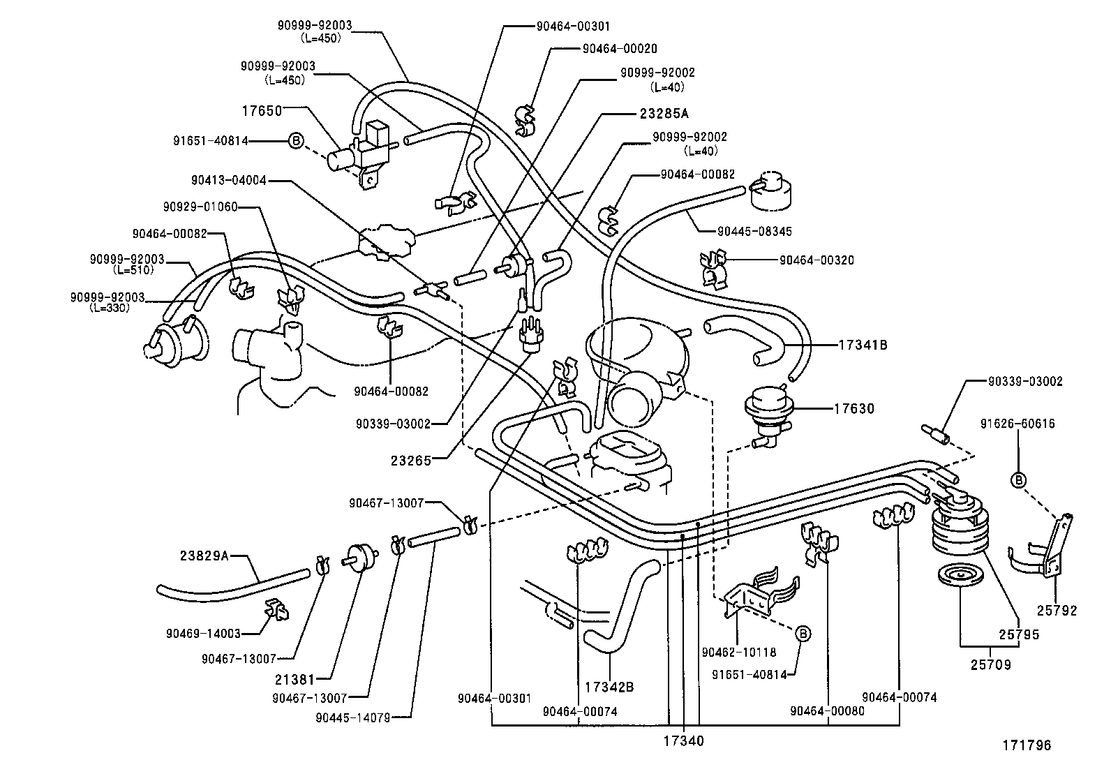 TOYOTA HILUXYN140R-TRMDSN - TOOL-ENGINE-FUEL - VACUUM PIPING | Japan