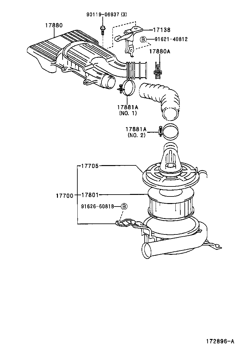  HILUX 2WD |  AIR CLEANER