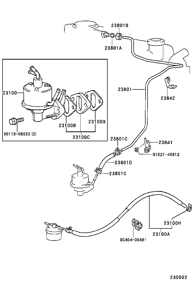  LAND CRUISER 80 |  FUEL PUMP PIPE