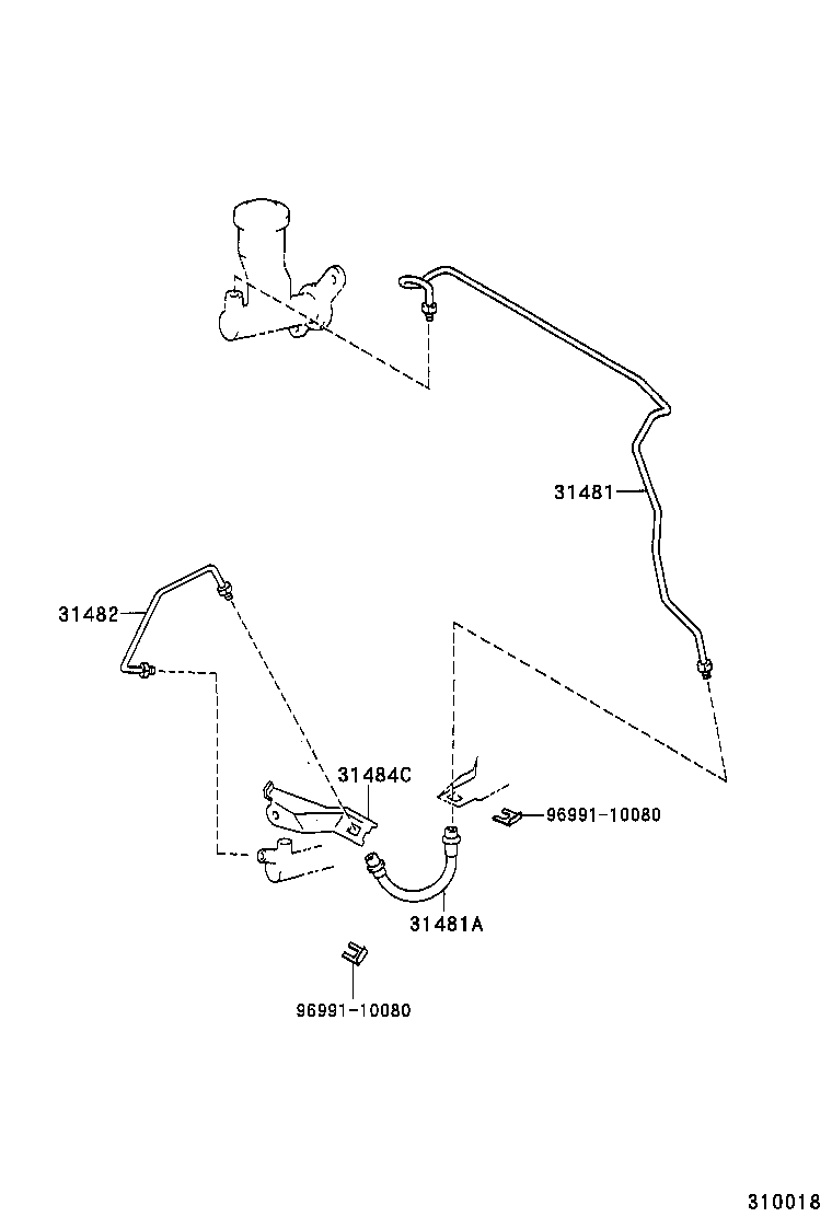  LAND CRUISER 90 |  CLUTCH PEDAL FLEXIBLE HOSE