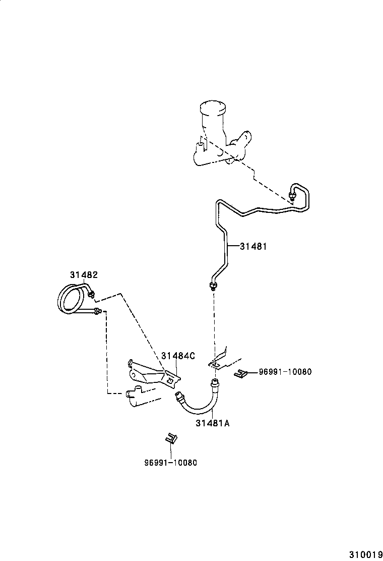  LAND CRUISER 90 |  CLUTCH PEDAL FLEXIBLE HOSE