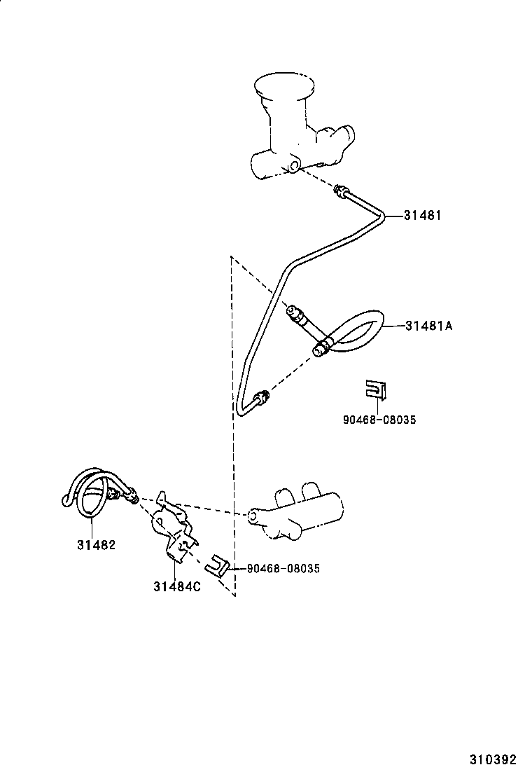  HILUX |  CLUTCH PEDAL FLEXIBLE HOSE