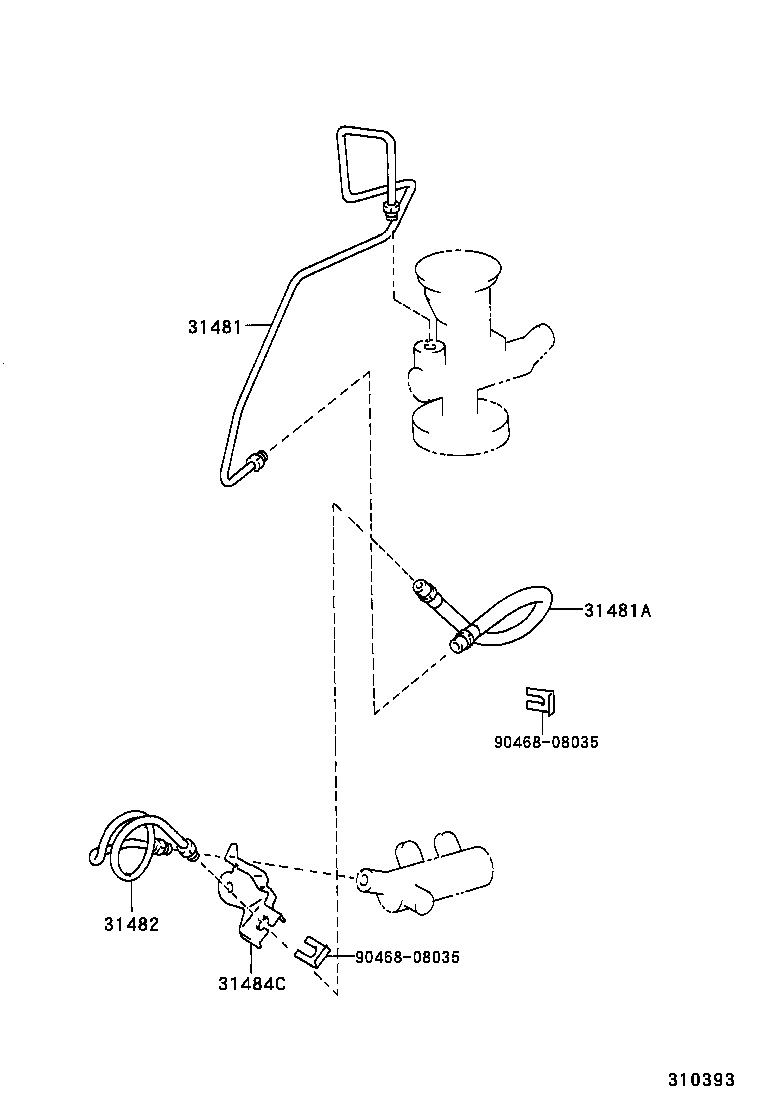  HILUX |  CLUTCH PEDAL FLEXIBLE HOSE