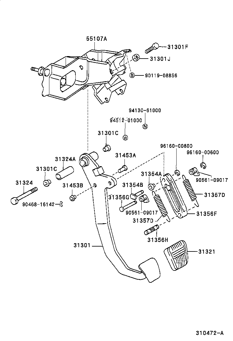  LAND CRUISER 100 |  CLUTCH PEDAL FLEXIBLE HOSE