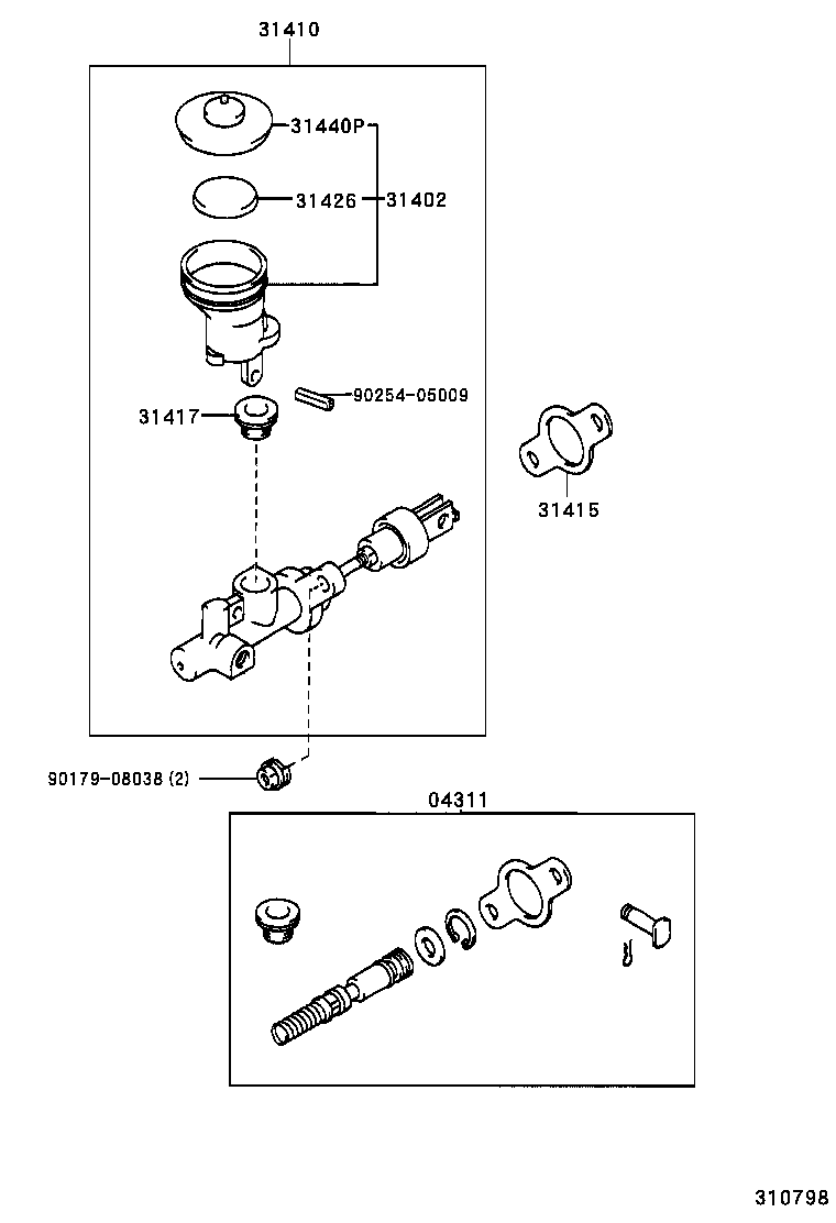  HILUX 2WD |  CLUTCH MASTER CYLINDER