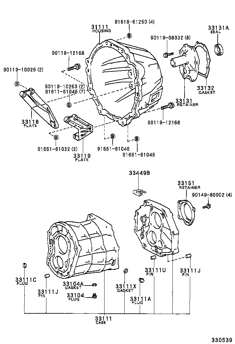  HILUX 2WD |  CLUTCH HOUSING TRANSMISSION CASE MTM