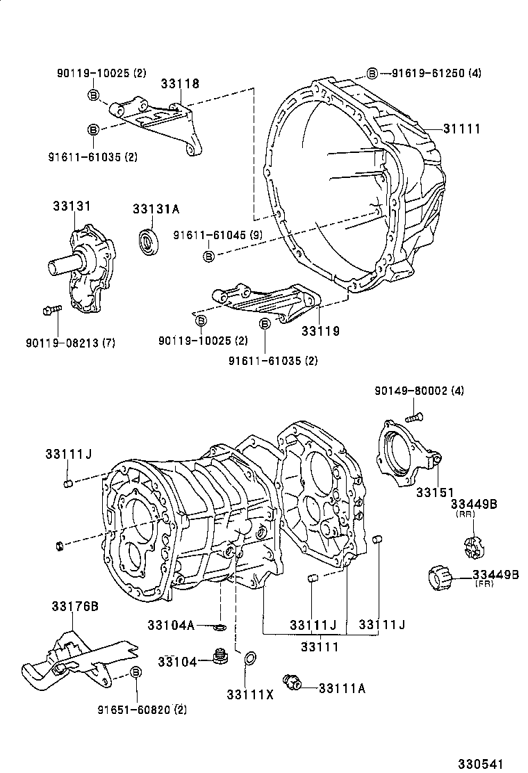  HILUX 2WD |  CLUTCH HOUSING TRANSMISSION CASE MTM