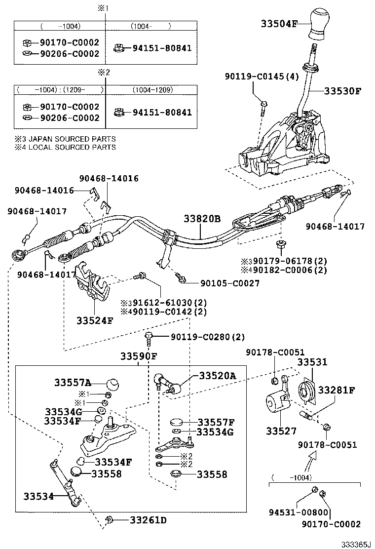  COROLLA CHINA |  SHIFT LEVER RETAINER