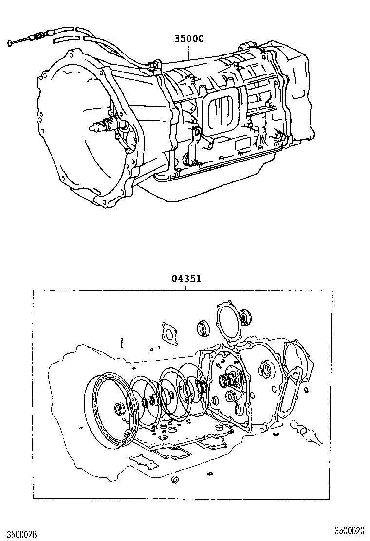  LAND CRUISER 100 |  TRANSAXLE OR TRANSMISSION ASSY GASKET KIT ATM