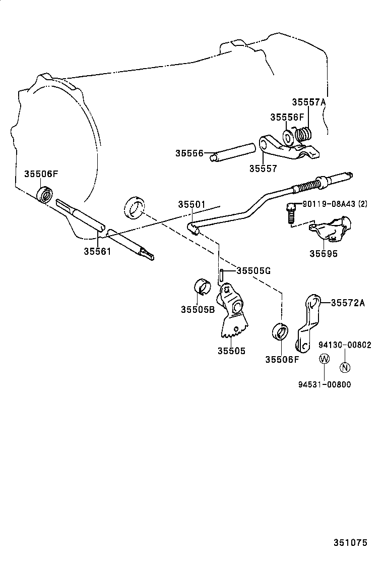  LAND CRUISER 100 |  THROTTLE LINK VALVE LEVER ATM