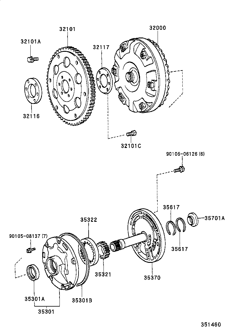  HIACE HIACE S B V |  TORQUE CONVERTER FRONT OIL PUMP CHAIN ATM