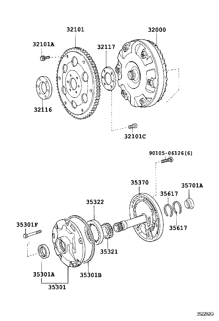  HILUX 2WD |  TORQUE CONVERTER FRONT OIL PUMP CHAIN ATM