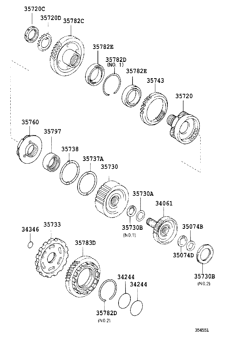  CAMRY AURION HV |  PLANETARY GEAR REVERSE PISTON COUNTER GEAR ATM