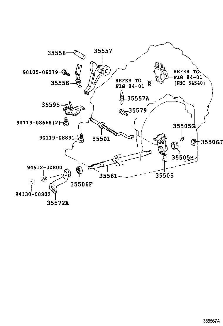  CAMRY AURION HV |  THROTTLE LINK VALVE LEVER ATM