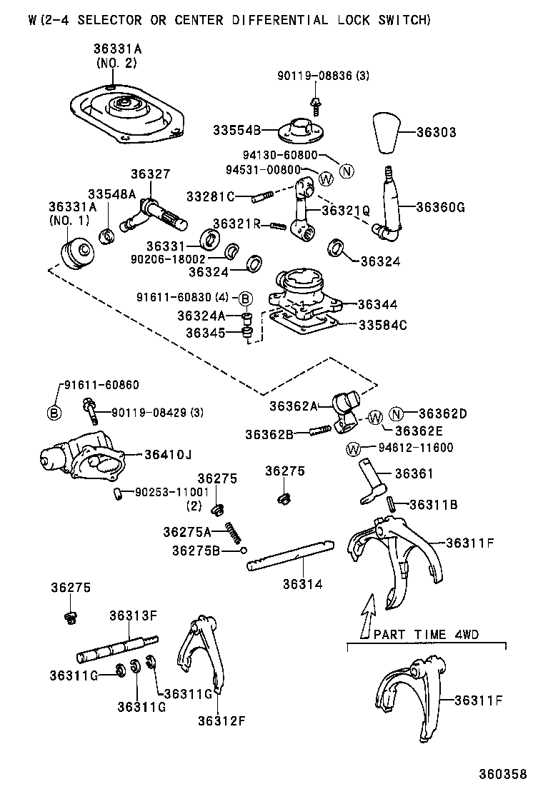  LAND CRUISER 100 |  TRANSFER LEVER SHIFT ROD