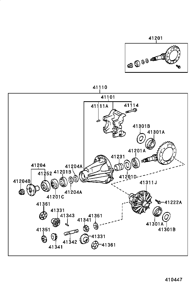  HILUX 2WD |  REAR AXLE HOUSING DIFFERENTIAL