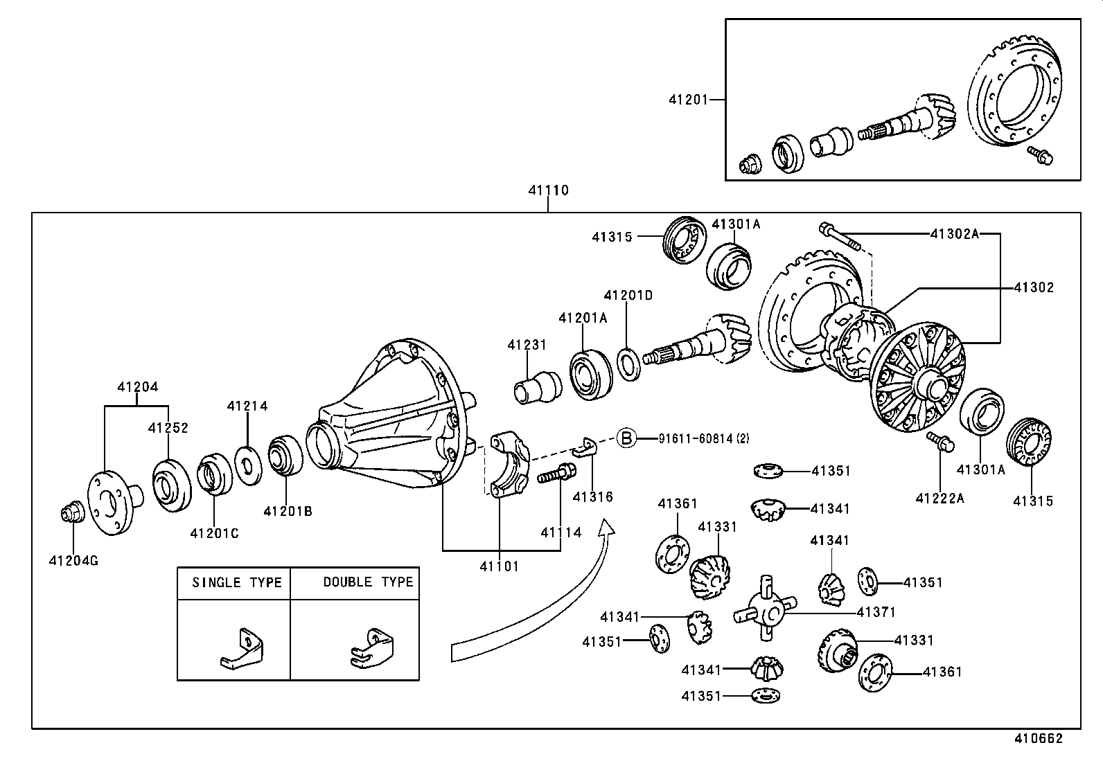  LAND CRUISER 100 |  REAR AXLE HOUSING DIFFERENTIAL