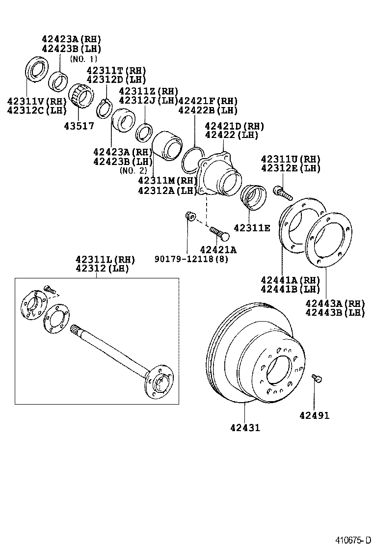  LAND CRUISER 100 |  REAR AXLE SHAFT HUB