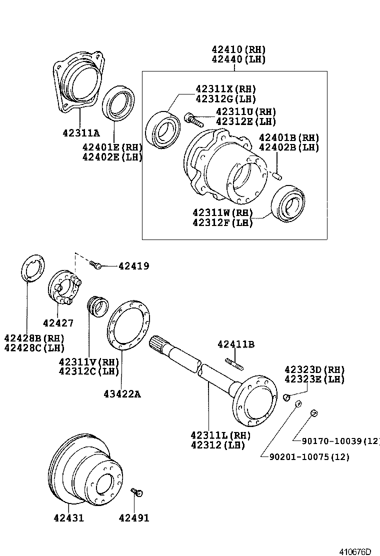  LAND CRUISER 100 |  REAR AXLE SHAFT HUB