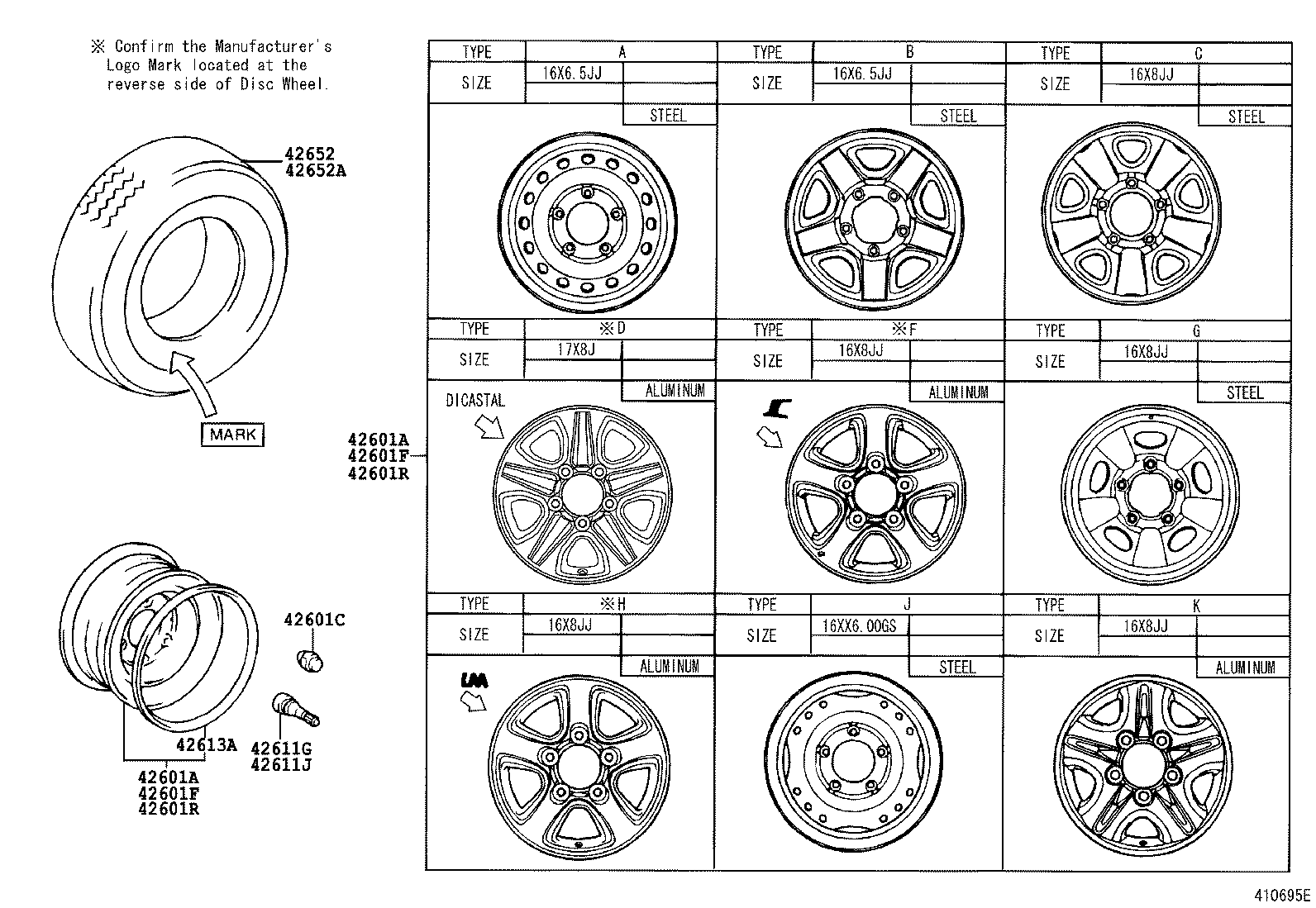  LAND CRUISER 100 |  DISC WHEEL WHEEL CAP