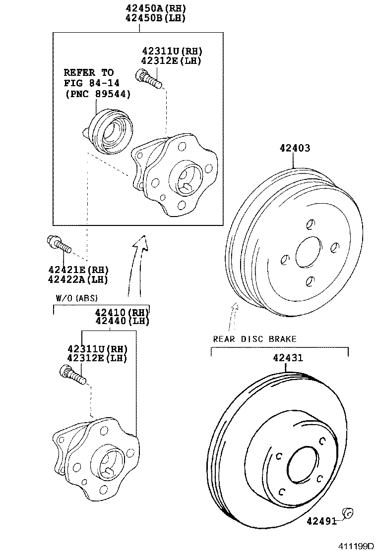  COROLLA |  REAR AXLE SHAFT HUB