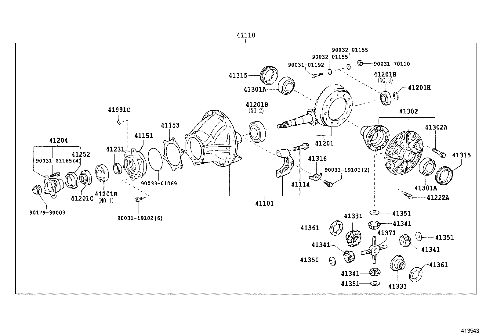  DYNA |  REAR AXLE HOUSING DIFFERENTIAL