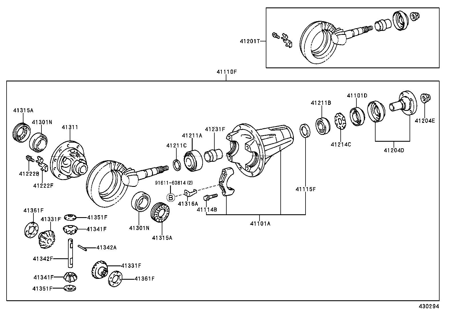  LAND CRUISER 100 |  FRONT AXLE HOUSING DIFFERENTIAL