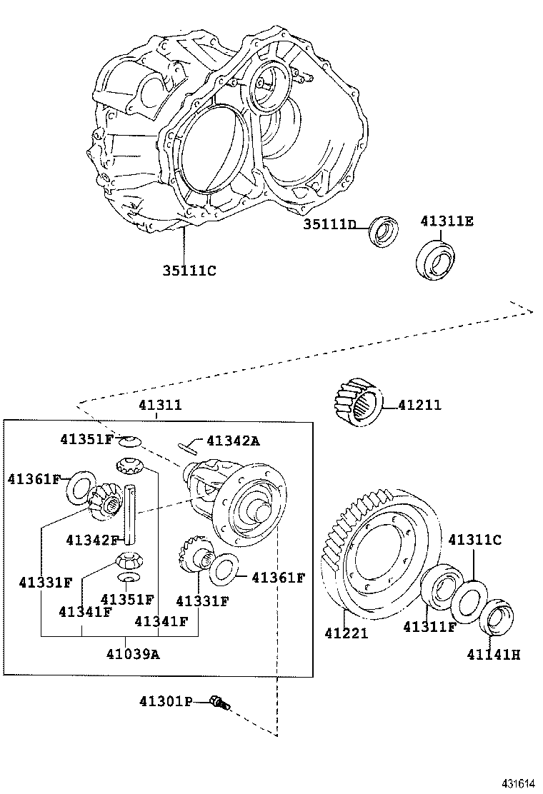  CAMRY AURION HV |  FRONT AXLE HOUSING DIFFERENTIAL