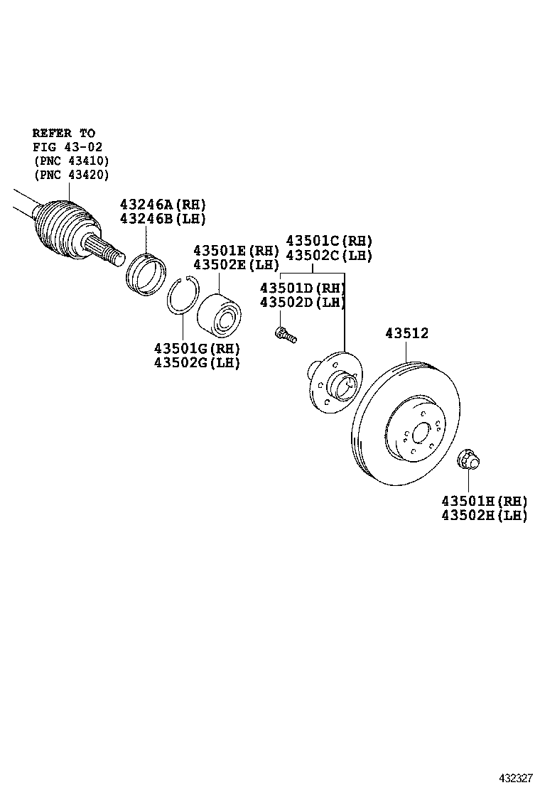  CAMRY AURION HV |  FRONT AXLE HUB