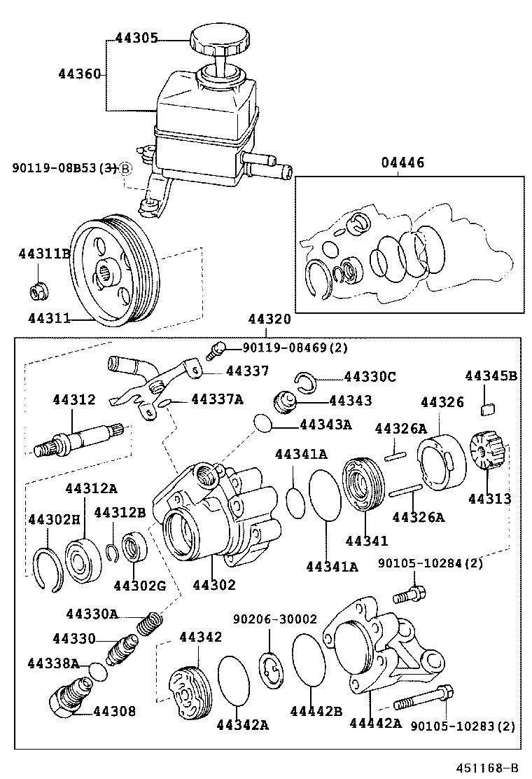  LAND CRUISER 100 |  VANE PUMP RESERVOIR POWER STEERING