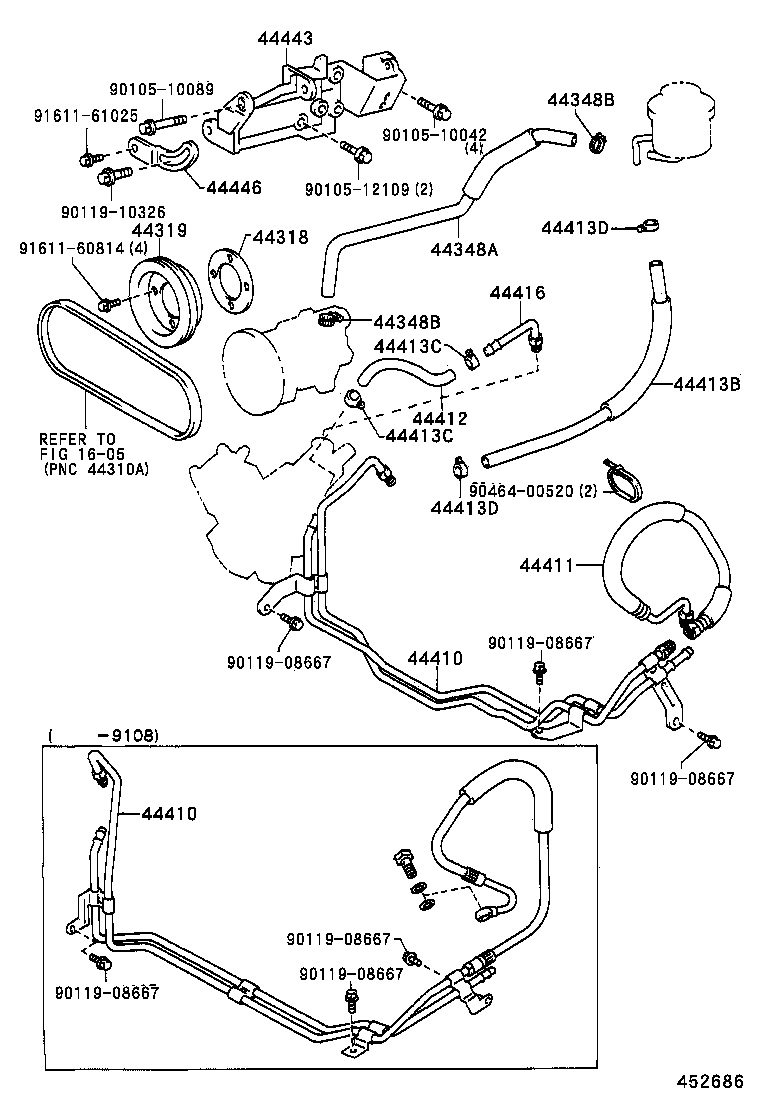  HILUX 2WD |  POWER STEERING TUBE