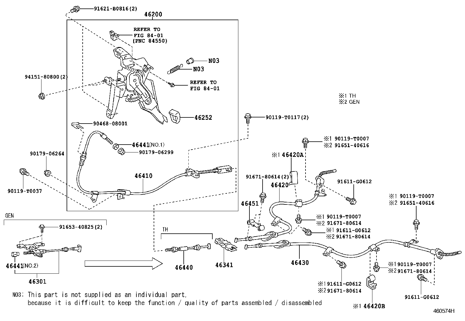  WISH |  PARKING BRAKE CABLE