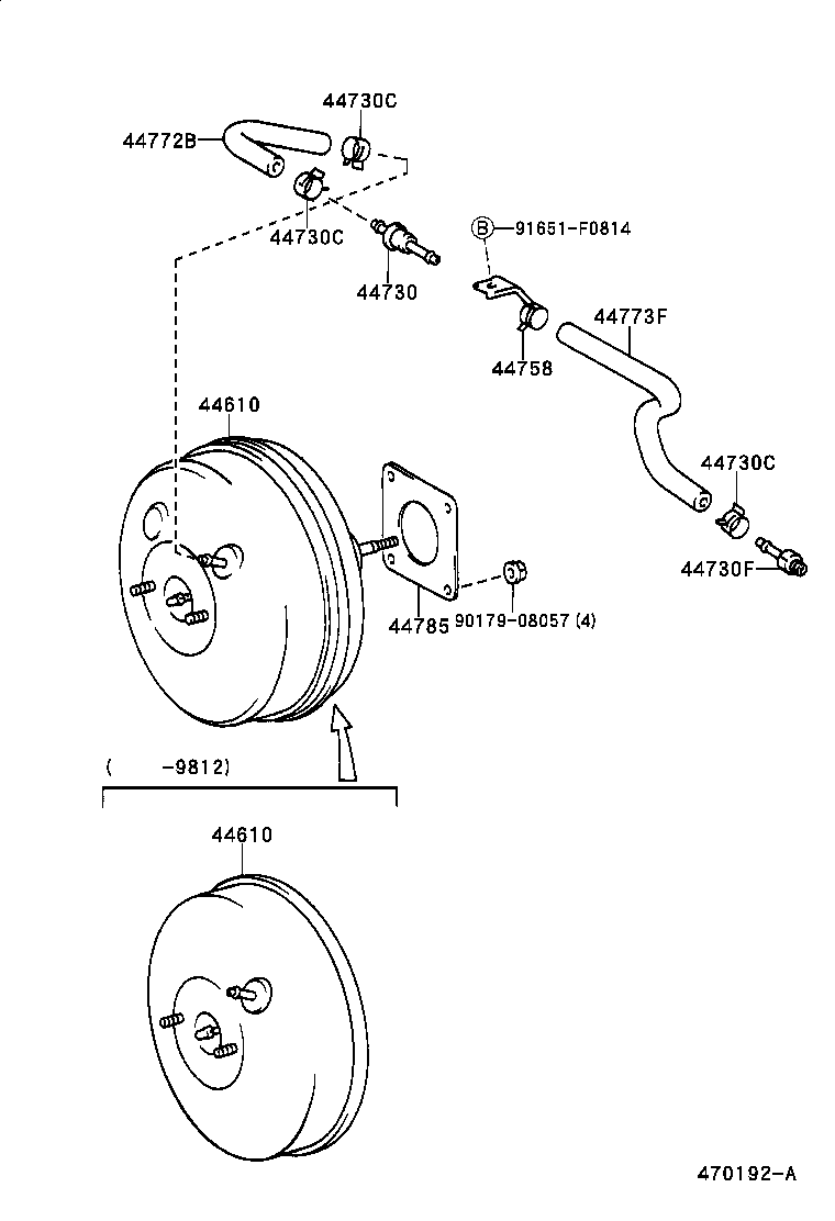  TOWNACE LITEACE |  BRAKE BOOSTER VACUUM TUBE