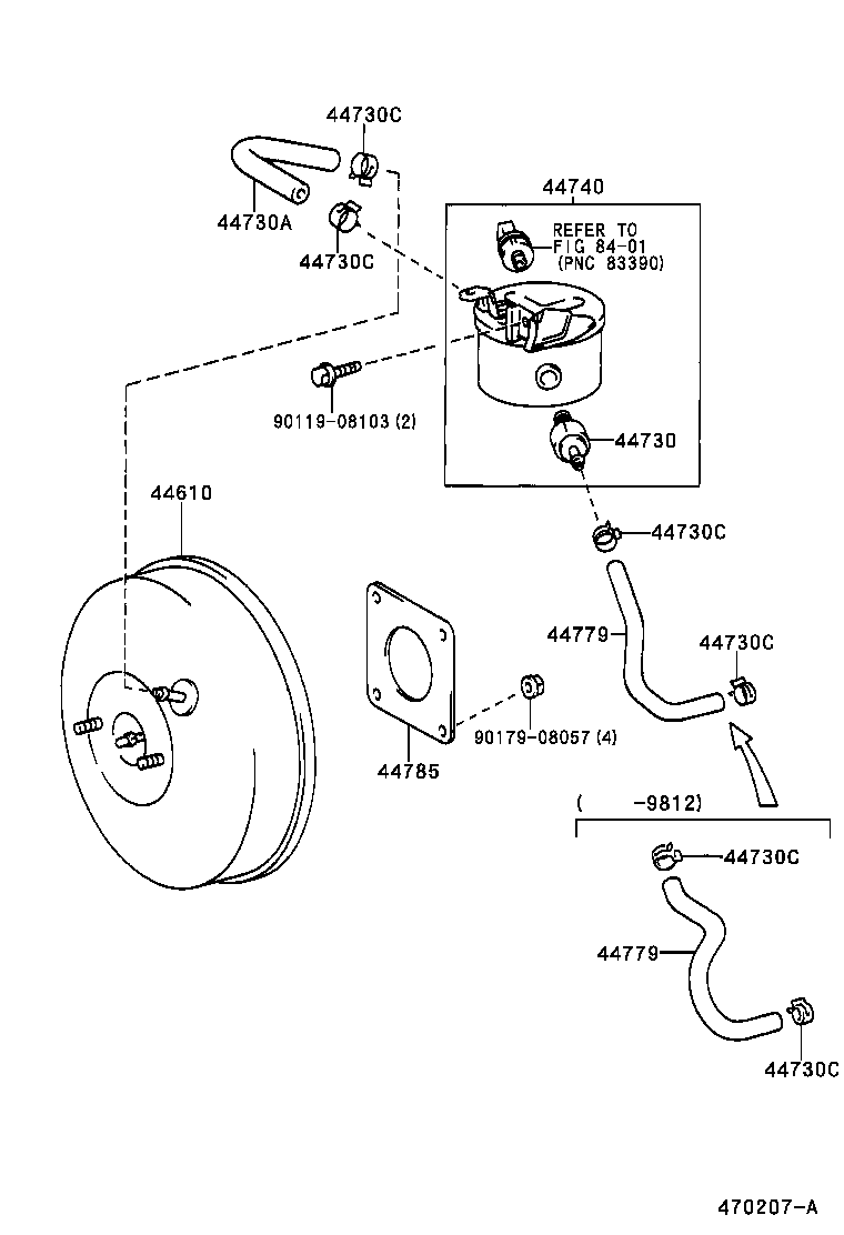  TOWNACE LITEACE |  BRAKE BOOSTER VACUUM TUBE