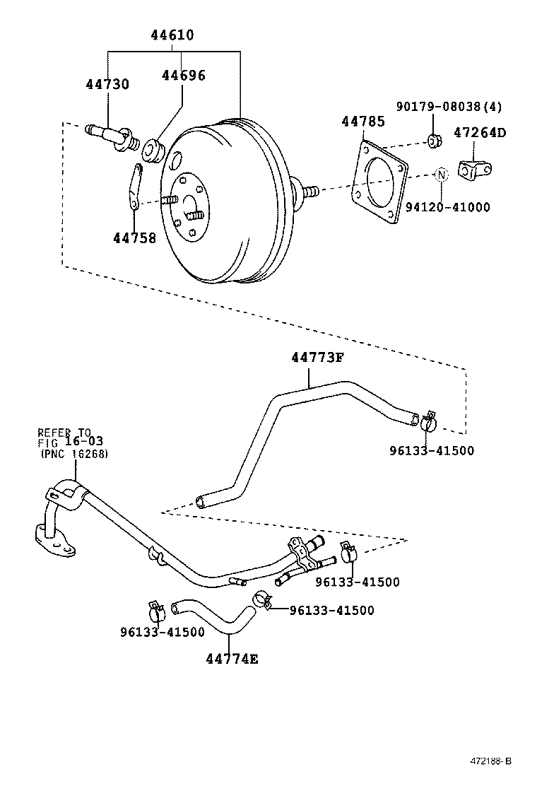  COROLLA |  BRAKE BOOSTER VACUUM TUBE