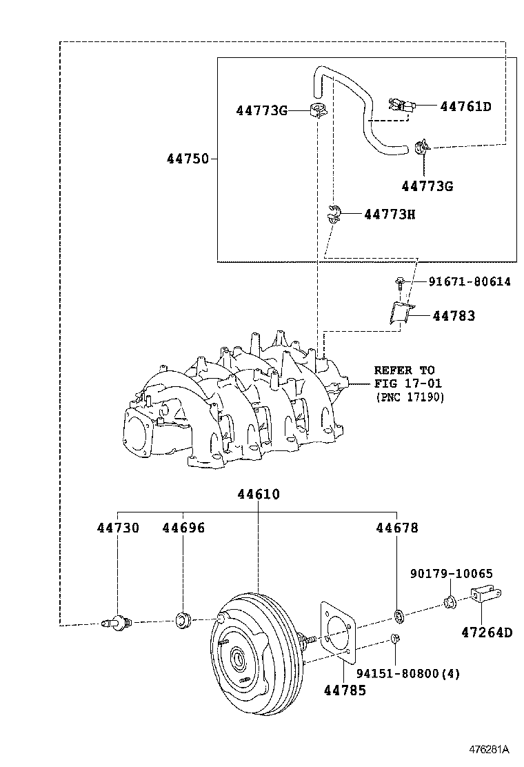  IS F |  BRAKE BOOSTER VACUUM TUBE