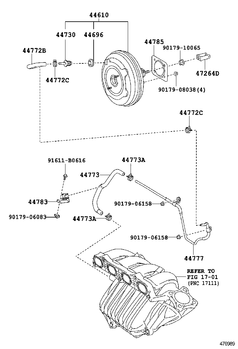  ES240 350 |  BRAKE BOOSTER VACUUM TUBE